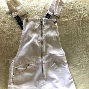 Volcom White denim Coverall dress - Size XS